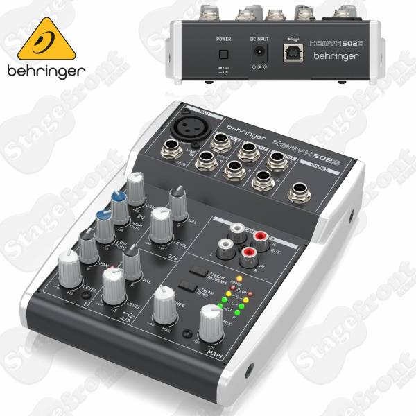 BEHRINGER XENYX 502S 5 CHANNEL MIXER WITH USB