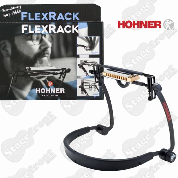 HOHNER ERGONOMIC FLEX RACK HARMONICA NECK HOLDER. FULLY ADJUSTABLE HARP HOLDER