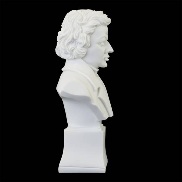 CHOPIN 7 INCH COMPOSER BUST STATUETTE - POLYRESIN - WEIGHS & FEELS LIKE MARBLE