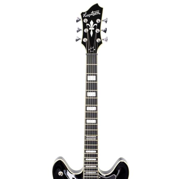 HAGSTROM TREVIDLXBLK TREMAR VIKING DELUXE. SEMI HOLLOW BODY GUITAR W/CASE