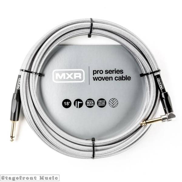 MXR DCIW18R PRO WOVEN SERIES STRAIGHT-R ANGLE JACK 18ft NOISELESS GUITAR CABLE