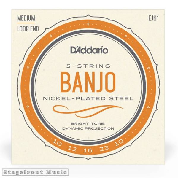 D'ADDARIO 5 STRING BANJO NICKEL WOUND STRINGS