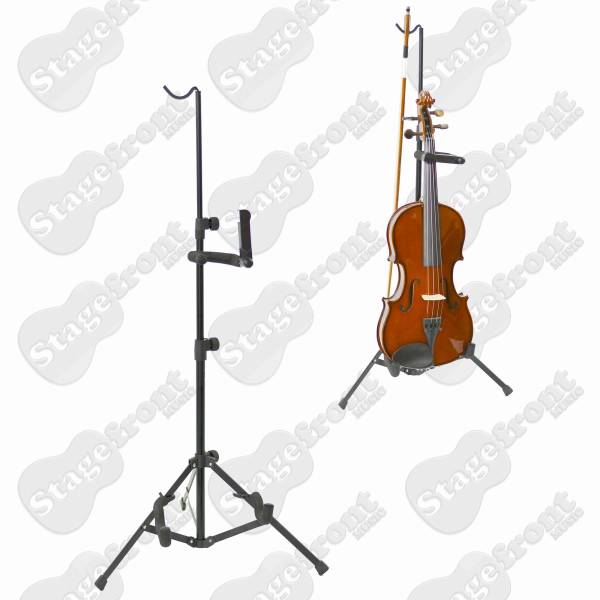 VIOLIN STAND STURDY HEAVY DUTY TUBULAR STYLE WITH BOW SUPPORT