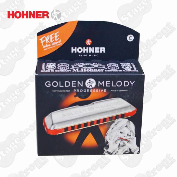 HOHNER GOLDEN MELODY HARMONICA. THE SOLOIST'S DREAM MACHINE CHOOSE KEY