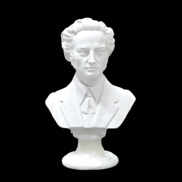 COMPOSER BUST CRUSHED MARBLE STATUE/FIGURINE - 22CM VARIOUS COMPOSERS