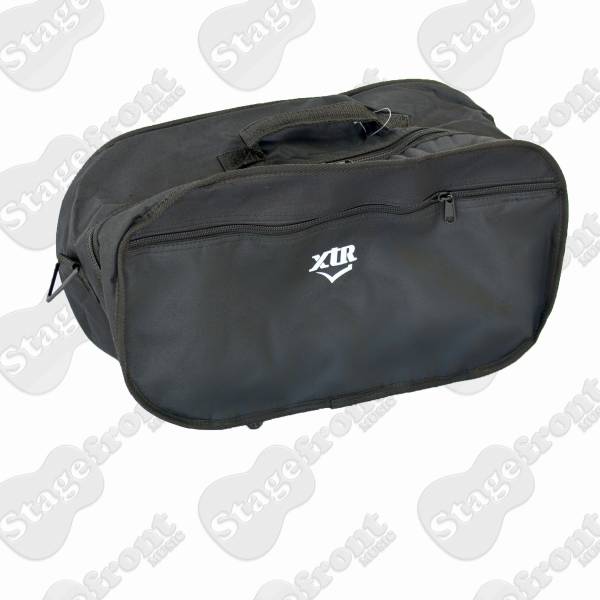 BONGO / PERCUSSION GIG CARRY BAG. BLACK WATERPROOF YARN. SHOULDER STRAP