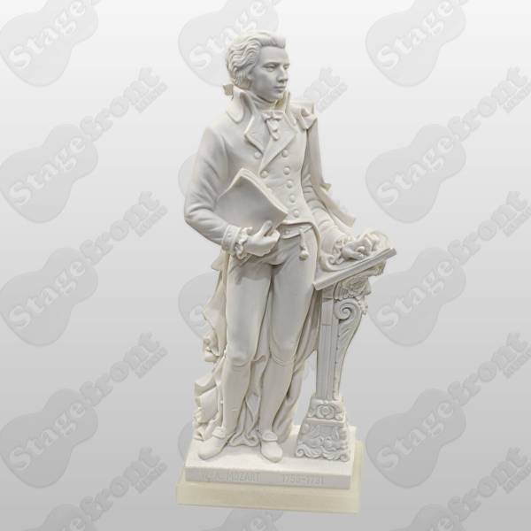 STANDING FIGURINE /BUST /STATUE OF MOZART 27cm CRUSHED MARBLE - MADE IN ITALY