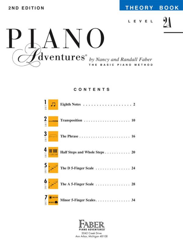 PIANO ADVENTURES THEORY BOOK LEVEL 2A SECOND EDITION