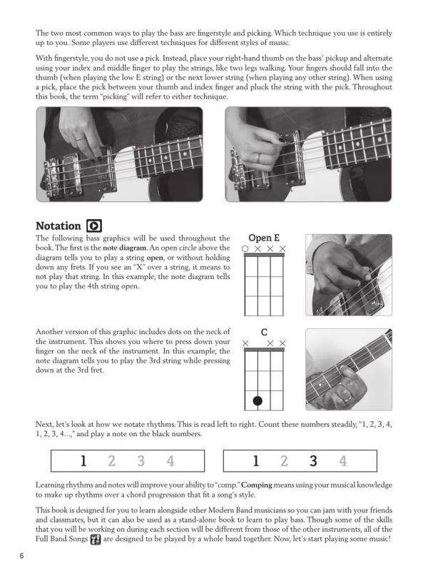 Modern Band Method For Bass Lesson Book 1 Hal Leonard